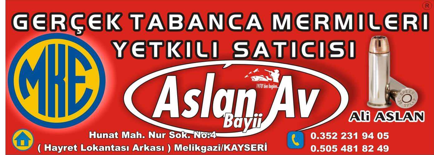 MKE TABANCA MERMILERI KAYSERI BOLGE YETKILI SATICISI ASLAN AV BAYI Logo